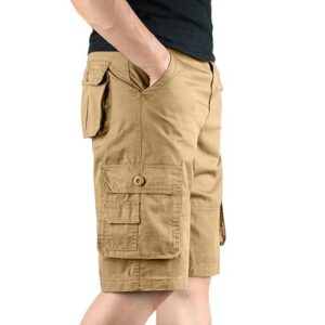 Bermuda Cargo de Sport avec Poche Marque Kaki Travail Randonnée Pantacourt Homme Militaire Short Cargo Et Ventes Flash uni À Pied de Chantier Treillis Militaire Kaki XXL