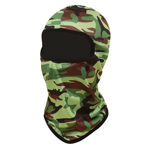 Cagoule Militaire Moto Homme - Masque De Visage Airsoft Hiver Femme - Coupe-Vent Camouflage Capuche De Ski - 1 Pièce