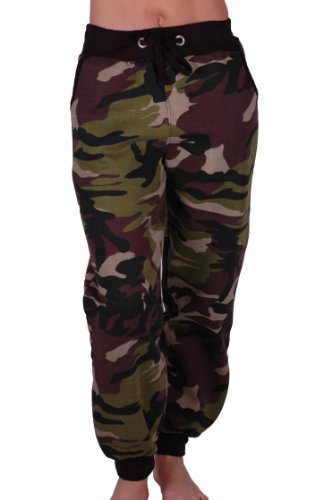 Eye Catch - Pantalon de survêtement Sport Motif Militaire - Femme (XX-Large, Camouflage)
