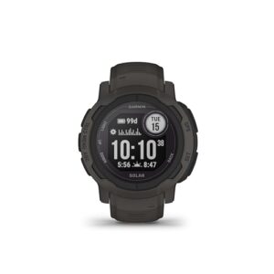 Garmin Instinct 2, Solar Graphite - Montre GPS solaire robuste et connectée - Boîtier 45 mm