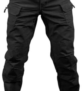 Loeay Pantalon de Combat pour Hommes Pantalon de Combat Militaire Militaire Pantalon de Travail Militaire Tactique décontracté Occasionnel Pantalon de randonnée Pantalon d'escalade Noir XL