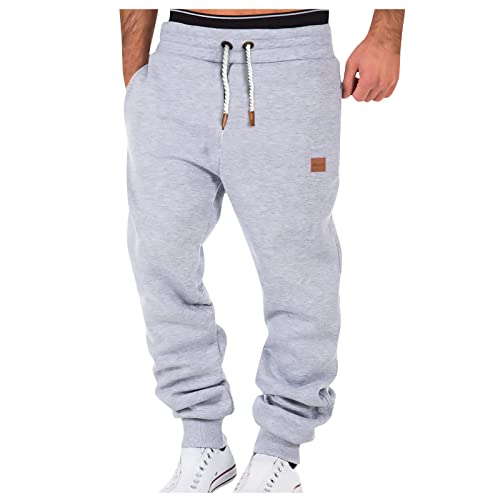 Pantalon de Sport Homme 2024 - Jogging Militaire Elastique pour Travail et Casual - Vetement Running - Cadeau, Gris Clair M