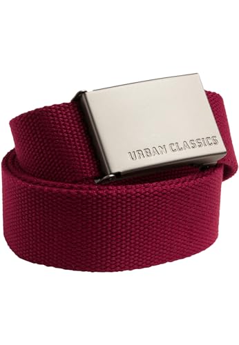 Urban Classics Canvas Belt Ceinture, Bordeaux, Taille unique Mixte
