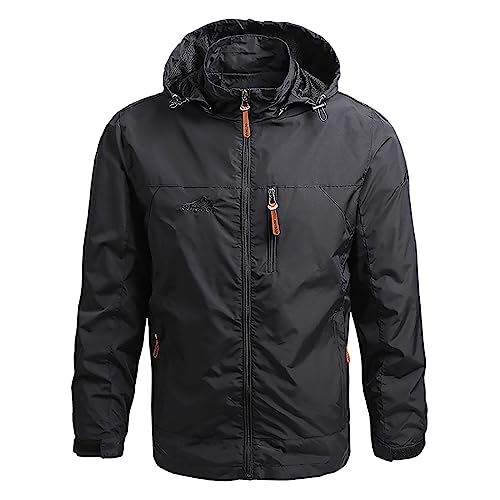 Veste Militaire Chaude Polaire Manches Longue à Capuche Camouflage Softshell imperméable Homme pour Camping Chasse pêche Outdoor Veste Mi-Longue pour Hommes