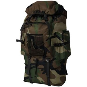 vidaXL Sac à dos style d'armée XXL 100L Camouflage Sac à dos pour camping voyage