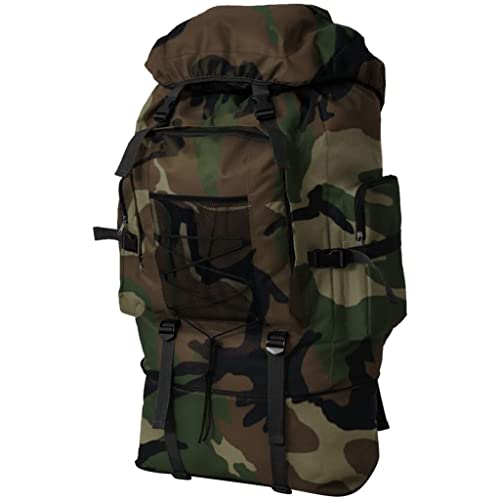 vidaXL Sac à dos style d'armée XXL 100L Camouflage Sac à dos pour camping voyage