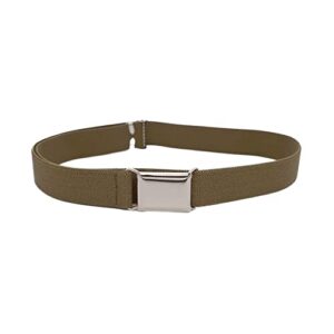 WannGe Ceinture élastique réglable pour enfants garçons filles, Vert kaki, taille unique