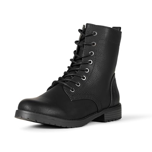 Amazon Essentials Bottes Montantes à Lacets Femme, Noir, 38 EU