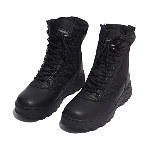 BALALALA Hommes Bottes Militaire avec Fermeture Latérale, Bottes Patrouille Combat Tactique Recrues Armée Désert Sécurité Militaire Chaussure