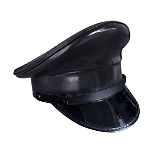 FITYLE Hat Deluxe Props PU de style allemand pour cosplay Halloween Nightclub, Noir 57