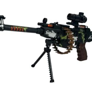 Mitra Jouet avec Lumières et Sons 62 CM Fusil Jouet Enfants Mitra Pistolet Jouet Mitra M4 Jeu avec Lumières et Sons Mitrailleuse Jouet pour Enfants à Batterie Jeu Fusil Mitrailleur