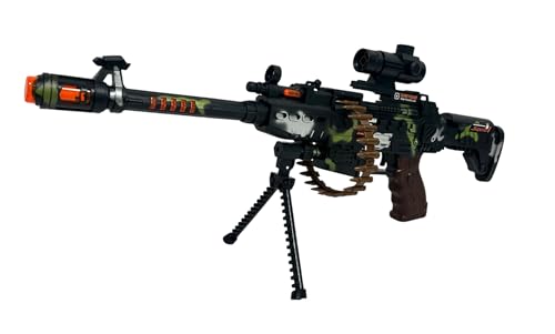Mitra Jouet avec Lumières et Sons 62 CM Fusil Jouet Enfants Mitra Pistolet Jouet Mitra M4 Jeu avec Lumières et Sons Mitrailleuse Jouet pour Enfants à Batterie Jeu Fusil Mitrailleur