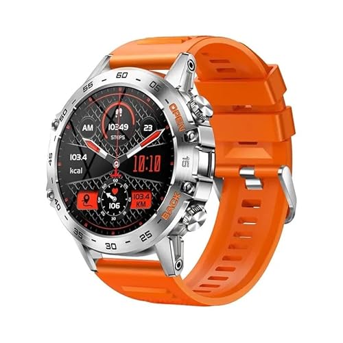 Montre intelligente K52 Bluetooth Appel 3,5 cm IPS Grand écran 400 mAh Longue veille Surveillance de la santé Sport de plein air Hommes Femmes Smartwatch (Orange)