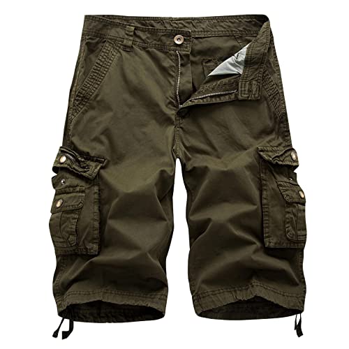 NVNV 2023 Short Cargo Coton Casual Lâche avec Poche Pantalon Court Short Homme Casual Lâche Sport Jogging Slim Fit Militaire Short de Sport Cargo Montagne Baggy Short Homme Bermuda Cargo de Travail