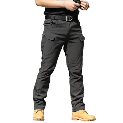 Pantalon Tactique Homme Cargo Treillis Militaire Randonnée Chasse Pantalon de Travail Pantalon Cargo Homme Tactique Combat Stretch Extensible Séchage Rapide (Pas de Ceinture)