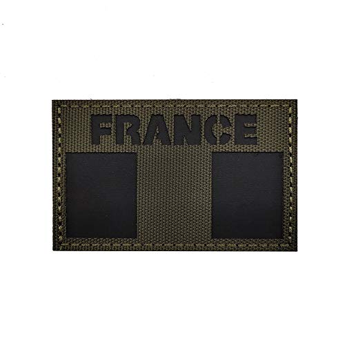 Patch infrarouge réfléchissant drapeau de la France pour moto biker tactique militaire brassard pour voyage sac à dos chapeaux vestes uniforme d'équipe