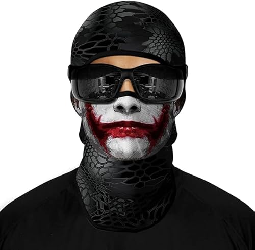 ShopINess Cagoule Unisexe pour Adultes avec Design 3D pour Le Sport Le Festival la Fête d'halloween et Le Carnaval - Joky