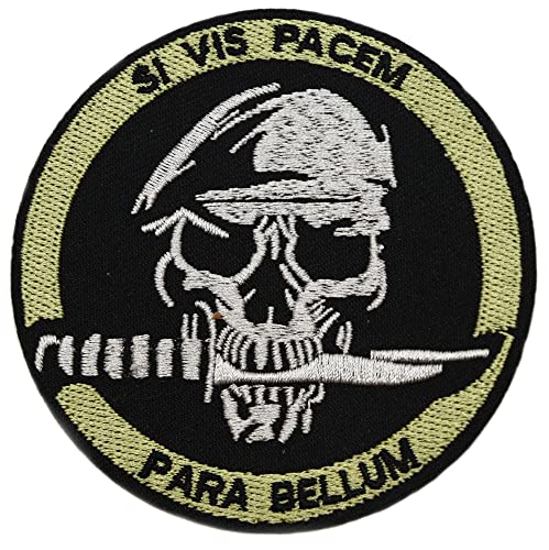 topt Mili ecusson Para Parachutiste Legion Beret Vert Rouge Legionnaire armée Punisher Tete de Mort 6,5cm