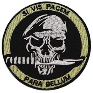 topt Mili ecusson Para Parachutiste Legion Beret Vert Rouge Legionnaire armée Punisher Tete de Mort 6,5cm