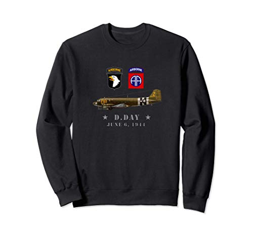 US Parachutistes 82e 101nd Airborne WW2 D Day Sweatshirt