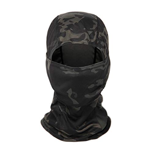 ZHjuju Cagoule de Camouflage Polyvalente, Masque Visage Respirant pour Moto, Hommes Femmes, Sports de Plein Air, Chasse, Cyclisme, Motocyclisme, Sports de Ski