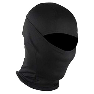 ZWOOS Cagoule Balaclava, Couverture de Visage Intégrale, Cache-col pour Moto, Ski, Cyclisme - Respirant, Protection UV, Anti poussiere (Noir)