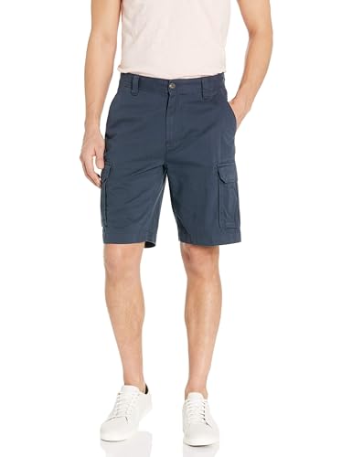Amazon Essentials Short Cargo Coupe Classique 25cm (Disponible en Grandes Tailles) Homme, Bleu Marine Foncé, 32W