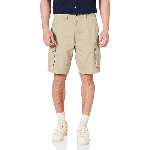 Amazon Essentials Short Cargo Coupe Classique 25cm (Disponible en Grandes Tailles) Homme, Kaki, 52W