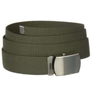 Ceinture Militaire US Army - Coloris Kaki - Boucle métal Argent - Airsoft - Paintball - Outdoor