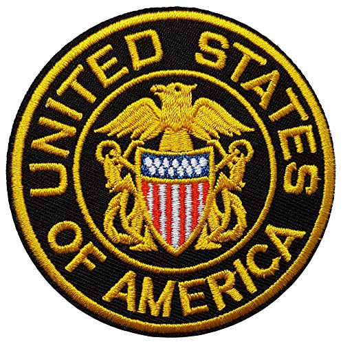 Écusson United States of America Patch Thermocollant US Army USA badge Armée États-Unis brodé militaire americain applique brodé military à thermocoller fer repasser coudre vêtement 8cm CameleonShop