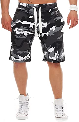 Finchman FM191 Bermuda en coton pour homme, Camo gris 02, M