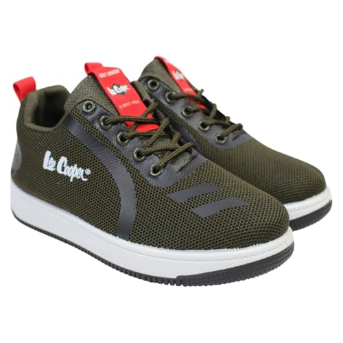 Lee Cooper Baskets garçon, Kaki, 38 EU