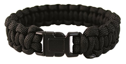 Mil-Tec Paracord Bracelet 22mm Noir, M, Polyester, sans_pierre
