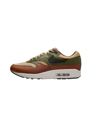 Nike Sportswear - Sneakers AIR Max 1 ESS PRM en synthétique, Olive Verte-Noir (8)