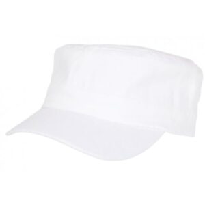 Nyls Création Casquette Militaire Blanche Look Army Cubaine en Coton Kostra - Taille Unique - Blanc