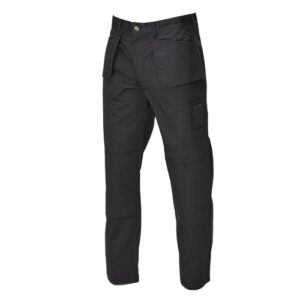 Pantalon cargo de travail militaire belge original résistant et renforcé aux genoux Noir, Noir , 40W / 32L