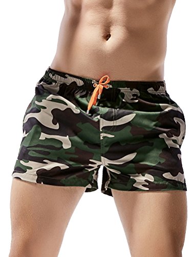 ROBO Homme Camouflage Short de Bain Pantalon Court Casual Shorts de Plage Militaire Fitness Tennis Jogging
