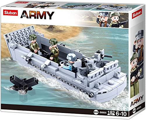 Sluban Landing Craft Allié-Jeu de Construction, M38-B0855, À partir de 6 ans
