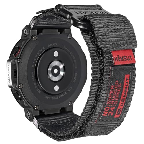 torbollo Bracelets de montre compatibles avec Amazfit T-Rex/T-Rex 2/T-Rex Pro/T-Rex Ultra, bracelet de sport robuste en nylon avec fermeture design boucle tissée