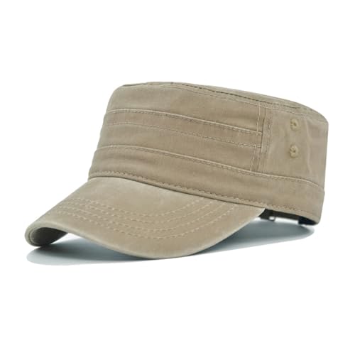 TUONYIS Casquette Unisexe de Style Militaire Casquette Homme Vintage Casquette Militaire Unisexe, Casquette de Baseball Casquette Militaire Vintage (FR/ES, Alpha/Lettres, Taille Unique, Beige)
