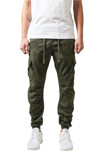 Urban Classics Homme Camo Cargo Jogging Pantalons, Olive Camo, 32 EU