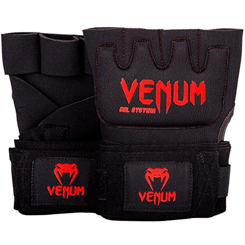 Venum Mixte Sous Gants en gel, Noir/Rouge, Taille unique