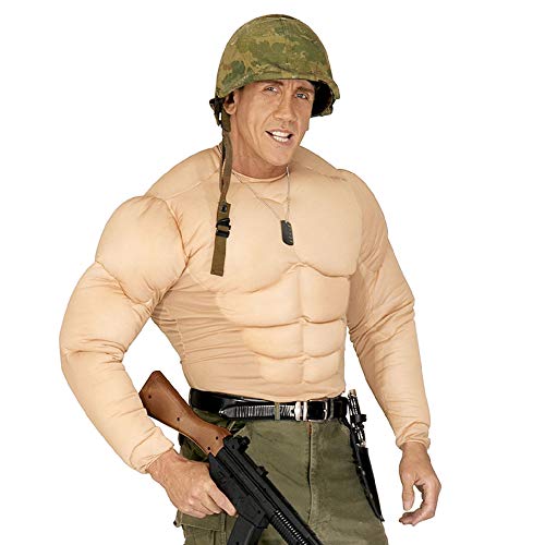 W WIDMANN MILANO Party Fashion - Costume chemise super musclée, soldat, militaire, déguisements de carnaval