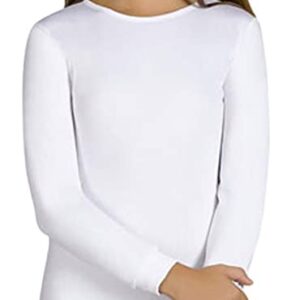 Ysabel Mora T-Shirt Thermique Enfant Blanc à Manches Longues