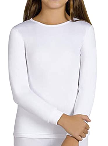Ysabel Mora T-Shirt Thermique Enfant Blanc à Manches Longues
