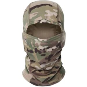 Cagoule de camouflage légère et respirante à capuche pour airsoft militaire, chapeau militaire, couvre-tête, cache-cou, Camouflage multicam, S/L