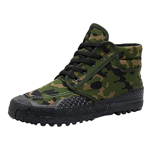 Chaussures de marche camouflage haut de gamme pour homme avec crampons profonds, adhérence robuste, embout en acier, chaussures de travail durables, chaussures de travail en montagne, trekking