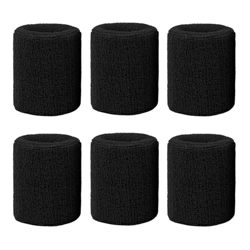 Flintronic Serre Poignets Bracelets pour Sports, 6 Pièces Bracelet Poignet de Sport, Serre Poignet Sweatbands Absorbants pour Gym/Tennis/Course/Basket-Ball