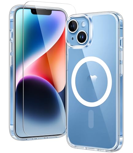 FNTCASE Coque pour iPhone 13 : iPhone 15 iPhone 14 iPhone 16e - Protection magnétique Militaire Contre Les Chutes - Coque de Protection Robuste et Durable résistante aux Chocs - 6,1"