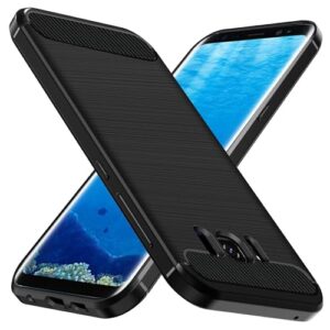 ivoler Coque Silicone pour Samsung Galaxy S8+ / S8 Plus, [Protection Antichoc Militaire] Étui de Protection, Mince Souple TPU Anti-Rayures Dos Bumper Housse, Noir
